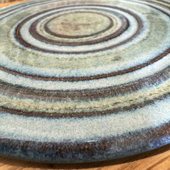 Vintage Pottery Trivet Ceramic And Wood Astray Rare Find Unique Tile - Picture 8 of 9